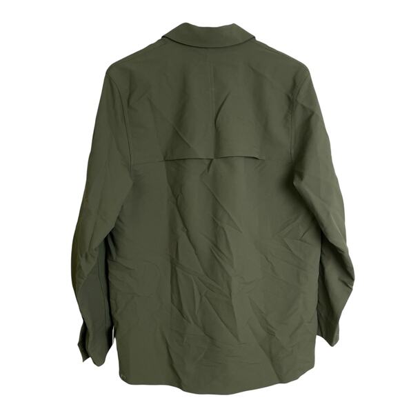 Lululemon Cargo Pocket Shirt Mens XS Green Snap Long Sleeve Utility Stretch NWT - Picture 2 of 10